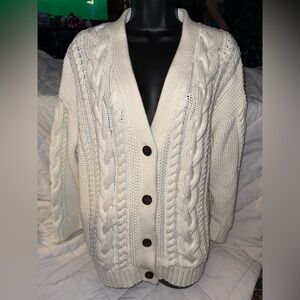 Quince 100% Organic Cotton Oversized Cable Cardigan